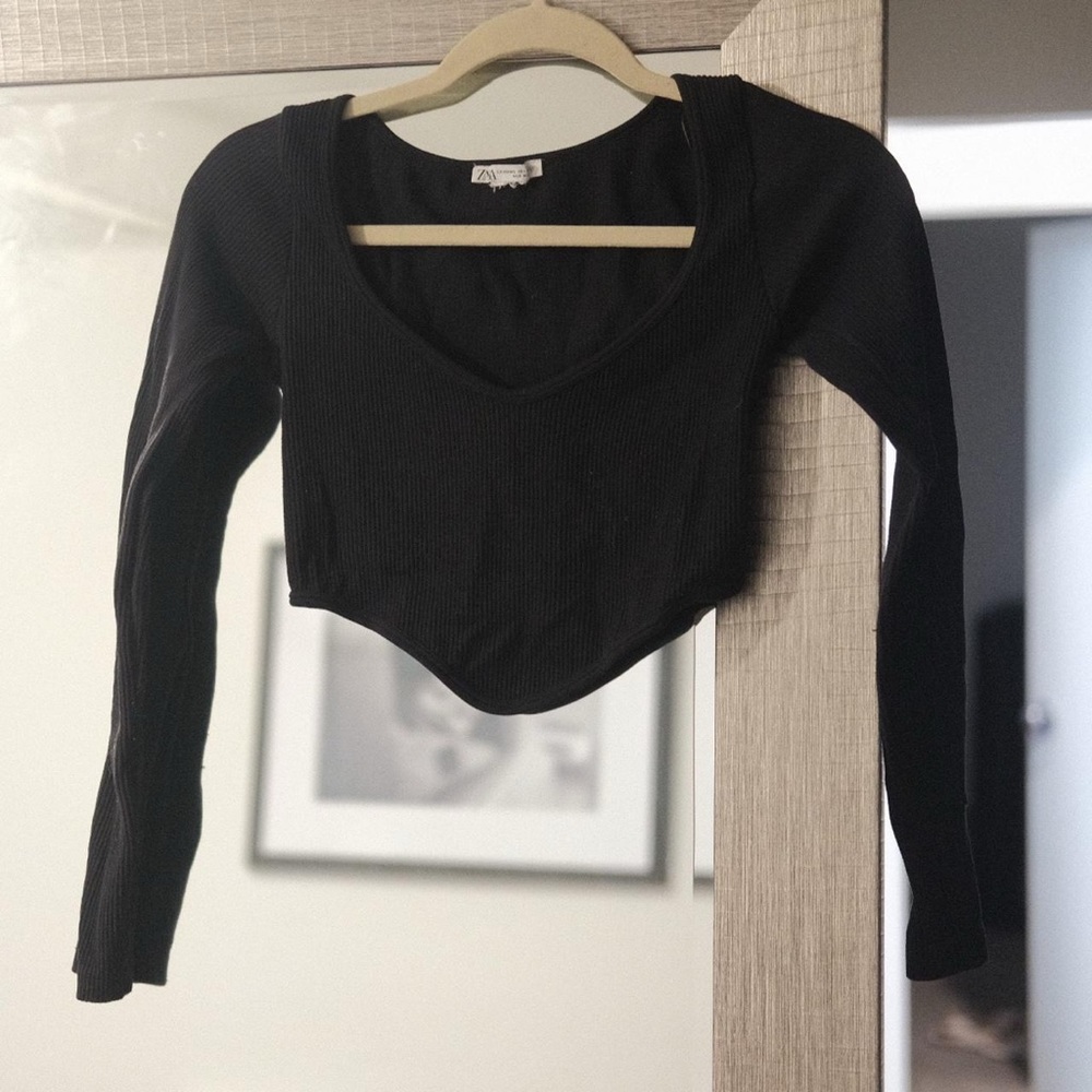 Zara crop long sleeve